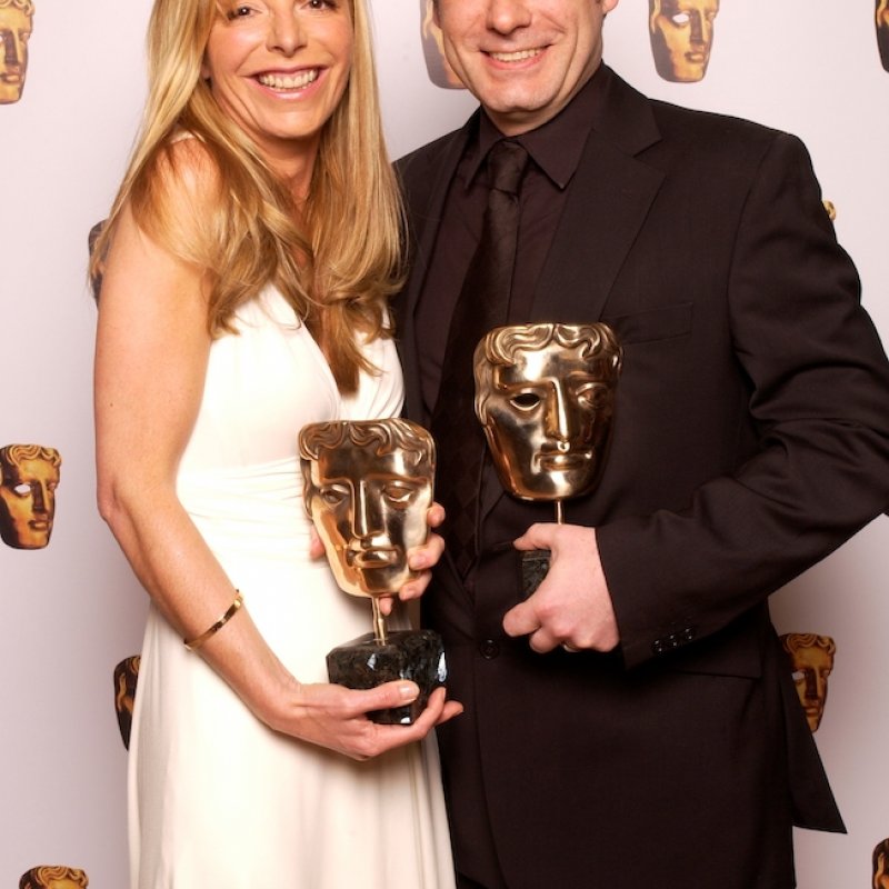 Neill Gorton with Vanessa White at the BAFTAs