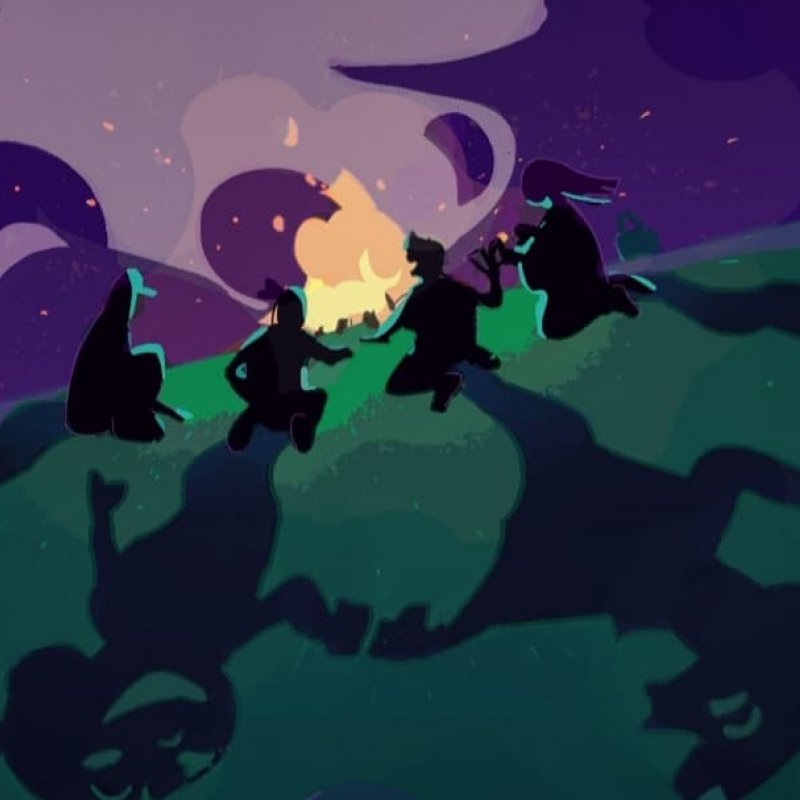 Screenshot from the animation - campfire