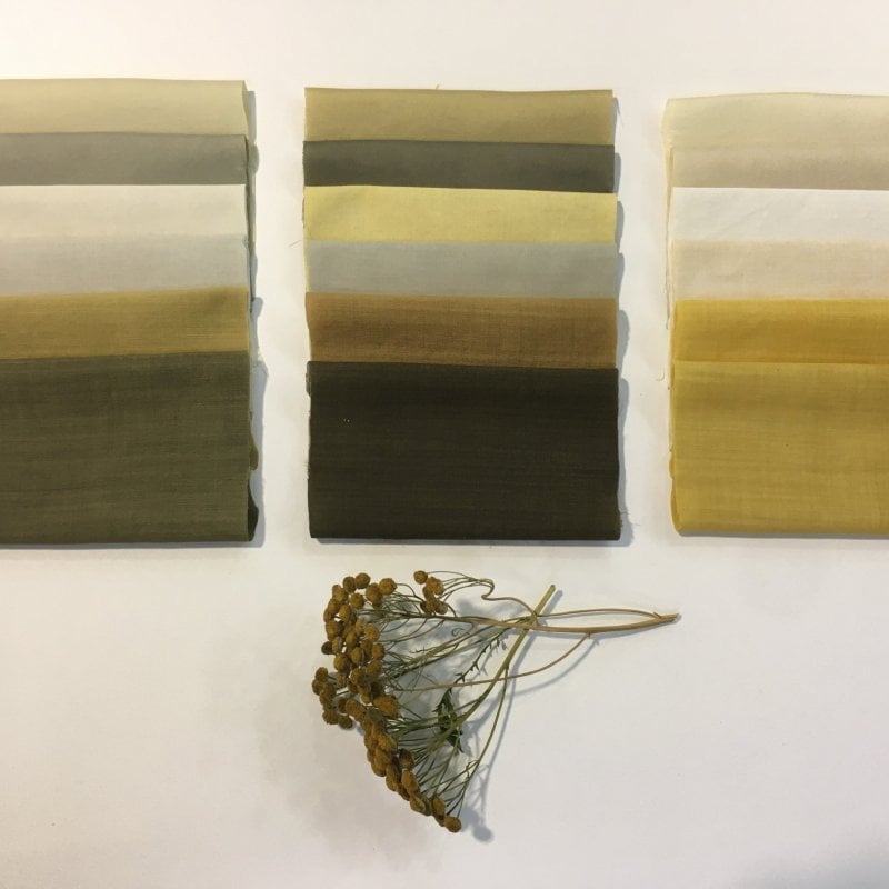 Garments made from natural dyes