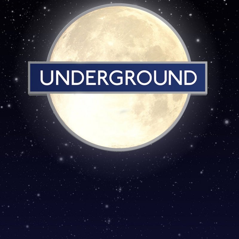 London underground logo as the moon