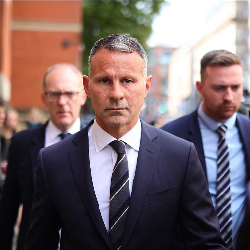 Ex-Manchester United star and Wales Manager Ryan Giggs leaves Manchester Minshull Street Crown Court after his first day of trial.