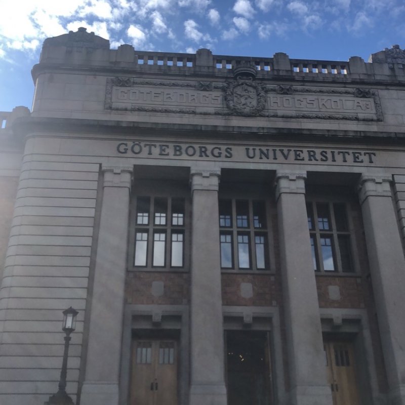 Photo of Gothenburg University building in Sweden. 
