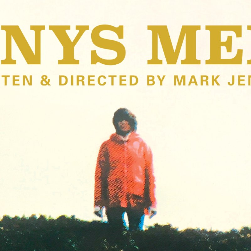 A woman in a red coat stands under the text 'Enys Men Written and Directed by Mark Jenkin'