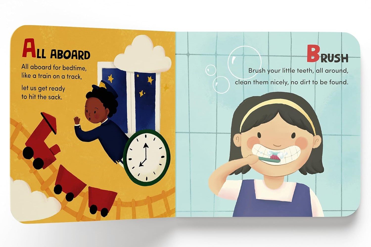 The pages of a children's book