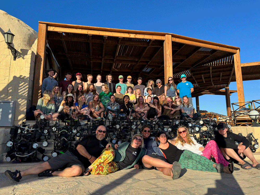 A group of students on a dive trip to Egypt