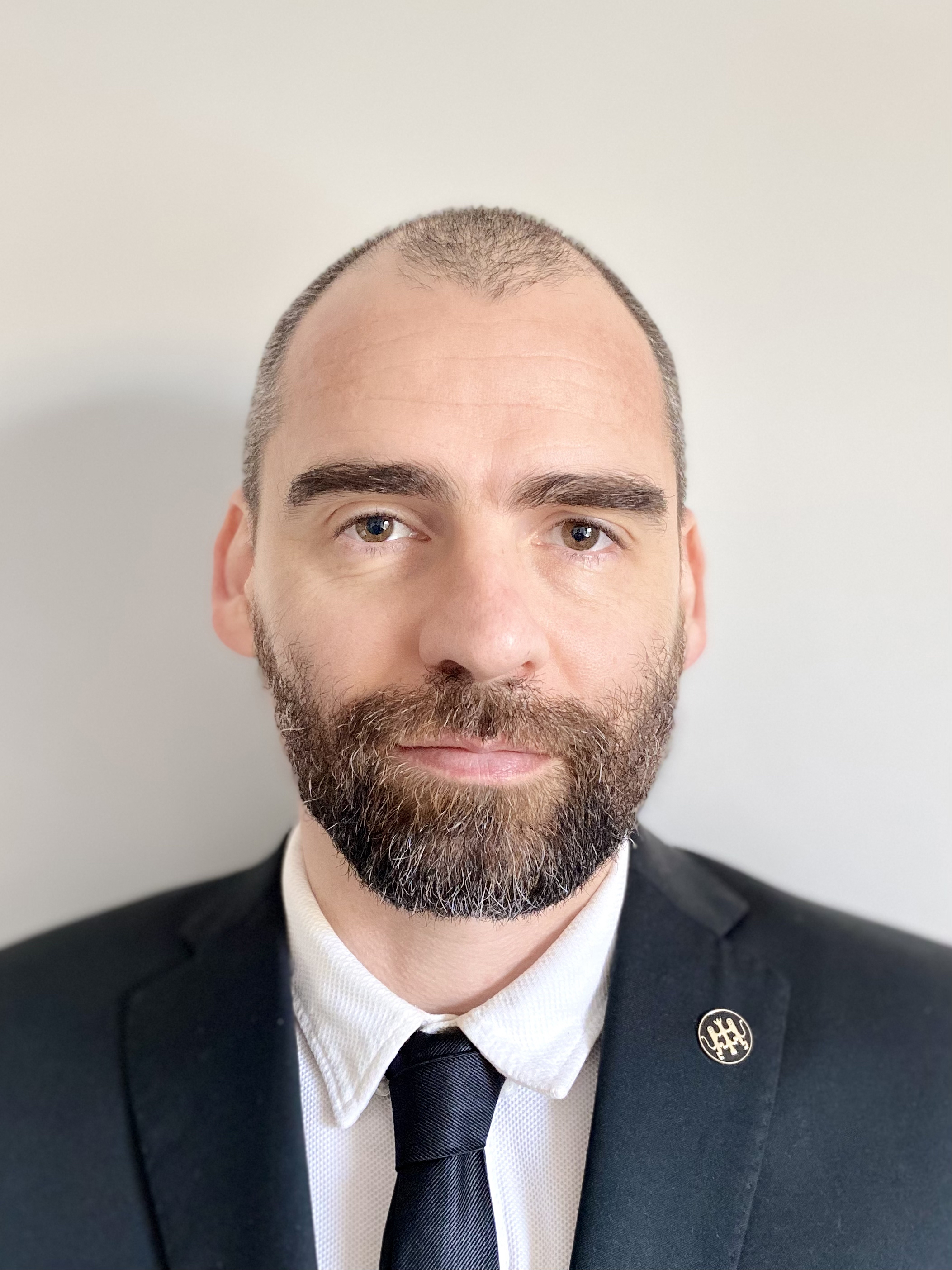 Photographic portrait of male with beard