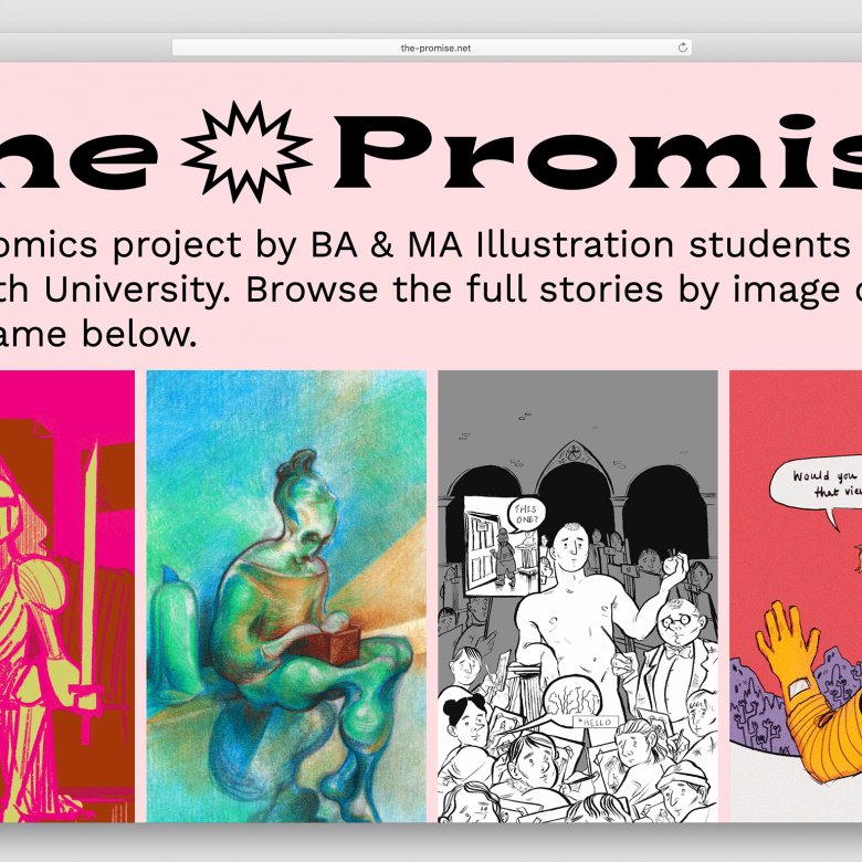 screenshot of The Promise website