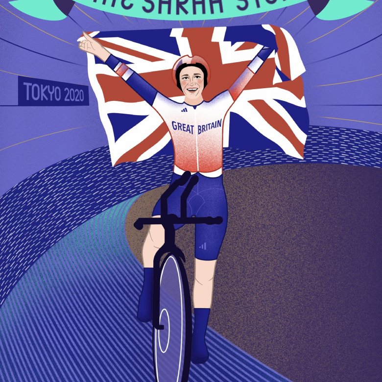 Illustration of Dame Sarah Storey