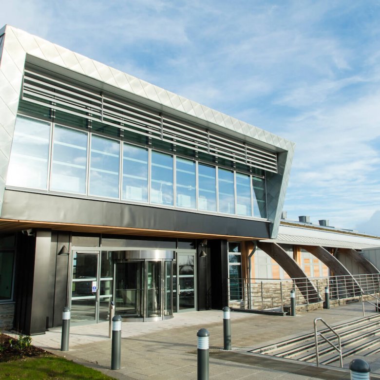 Exterior building of the Creative Bridge on Penryn Campus