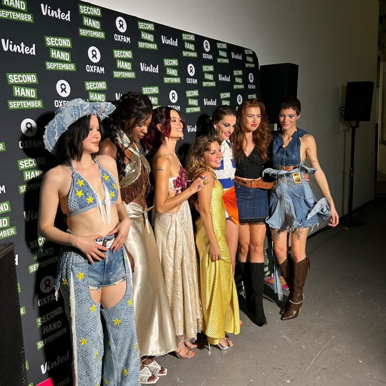 A group of people at a catwalk show
