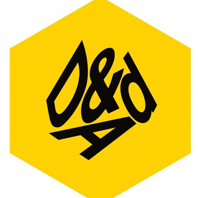 A yellow logo with the letters 'D&AD'