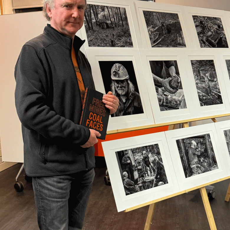 Nick with his book and prints at Norwich & District Photographic Society