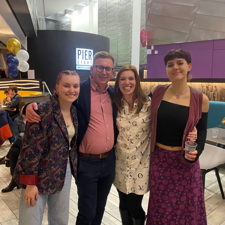 Propeller students with AMATA staff after first National Youth Dance Company performance