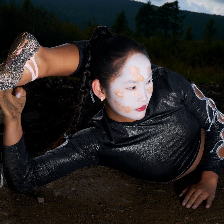 A woman in a leotard