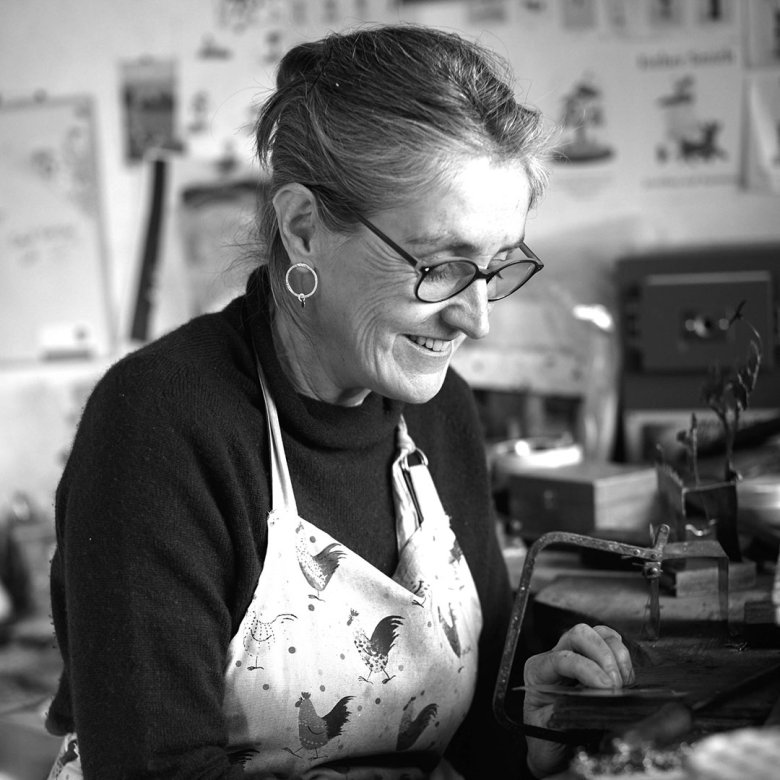 A woman at a workbench