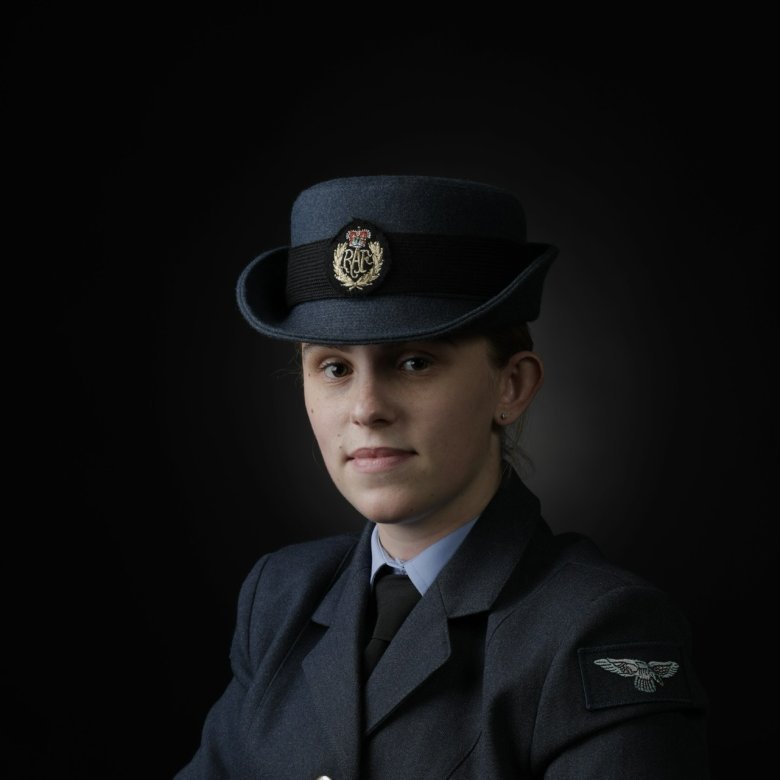 A woman in RAF uniform