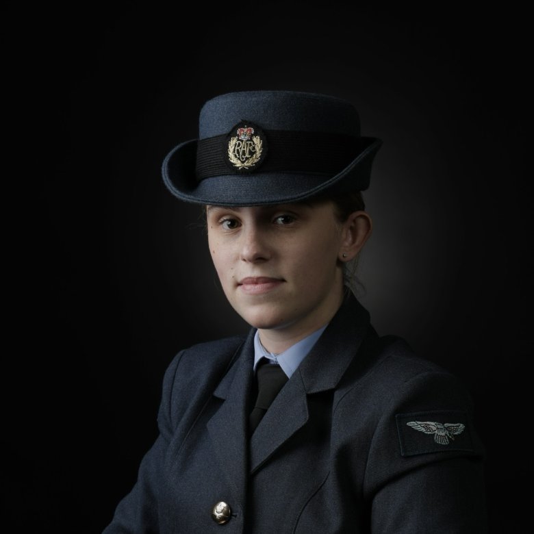 A woman in RAF uniform