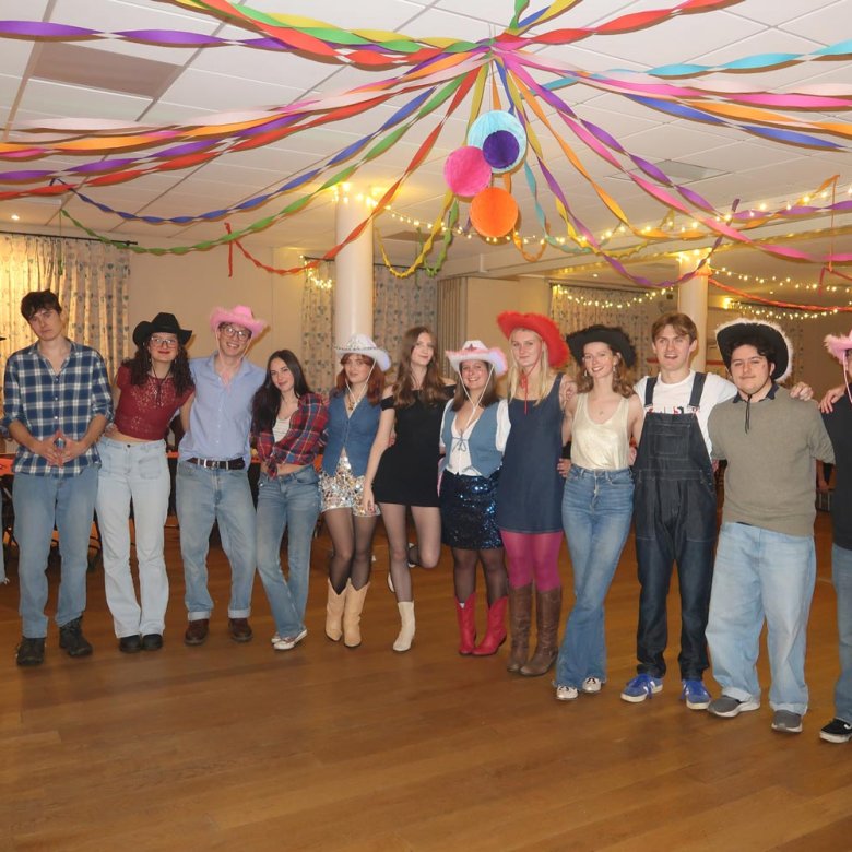 A group of Falmouth University students dressed as cowboys