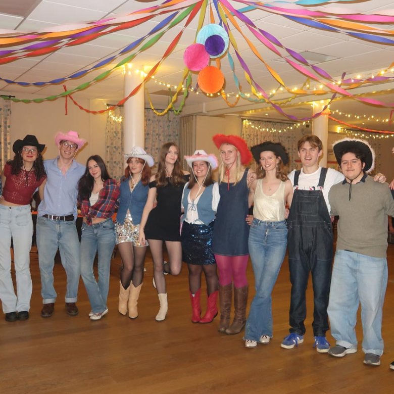 A group of Falmouth University students dressed as cowboys