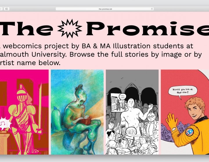 screenshot of The Promise website