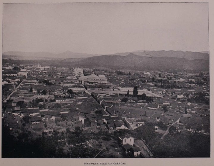 Birds Eye View Of Caracas In The Panphlet By Arturo Rivera 1897