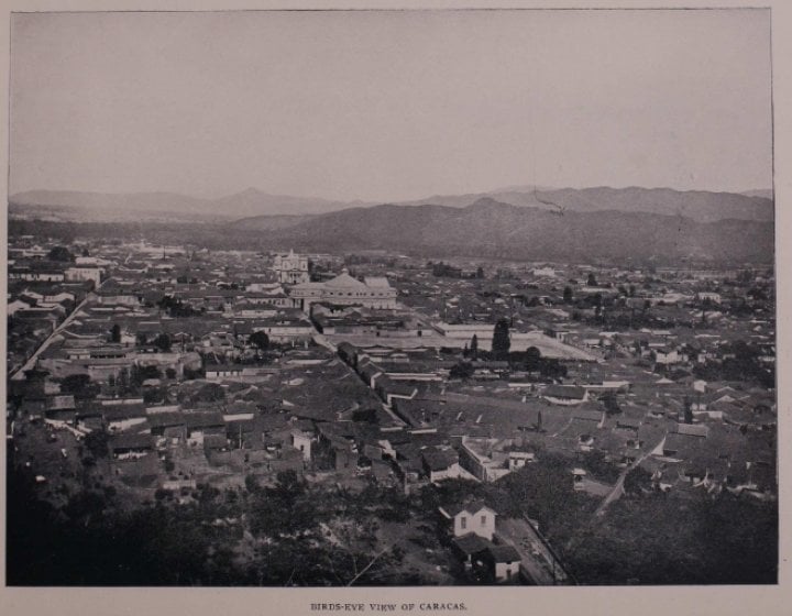 Birds Eye View Of Caracas In The Panphlet By Arturo Rivera 1897