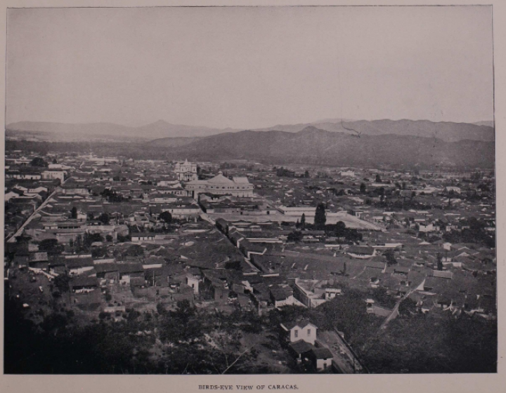 Birds Eye View Of Caracas In The Panphlet By Arturo Rivera 1897