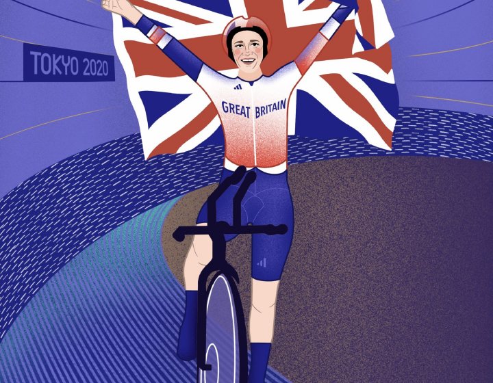 Illustration of Dame Sarah Storey
