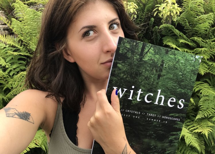 Journalism student Ellen O-Rourke with magazine