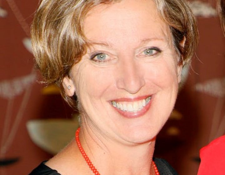 Emma Hunt smiling at camera