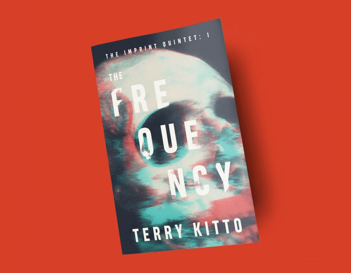 The Frequency book cover on a red background