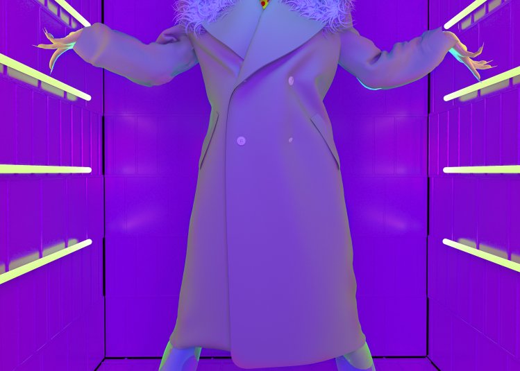 Digital clothing image of long coat