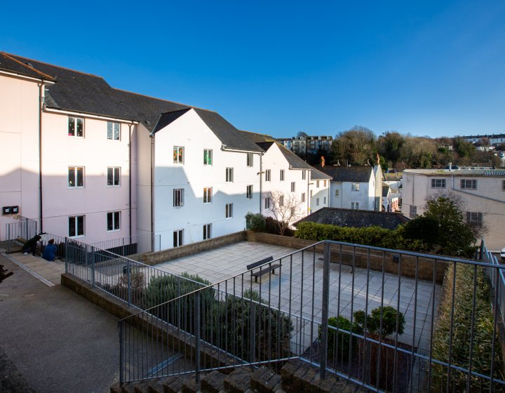 Exterior of Tuke House halls of residence – shared courtyard