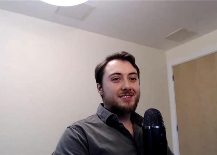 Jack Williams live streaming to Games Academy students