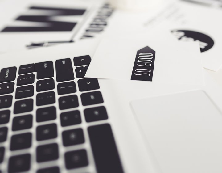 Close up of a laptop keyboard.