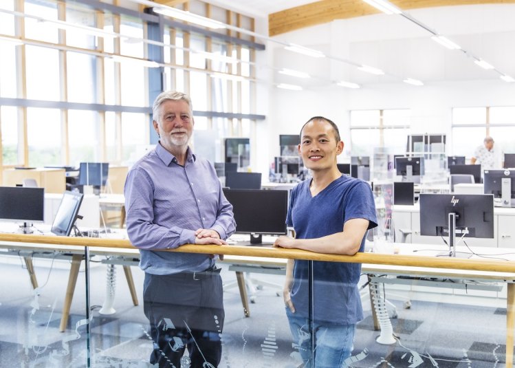 Mike and Patrick at the pitching event 