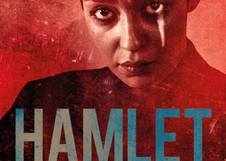 Hamlet poster image with person on a red background