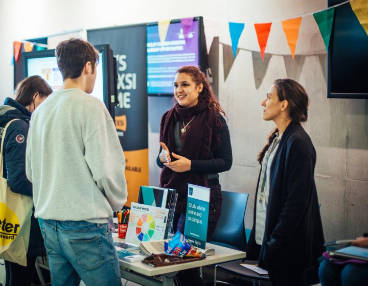 Students at a fair