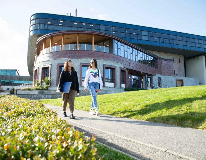 Students walking away from the Stannary