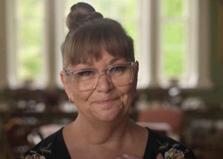 Still of Dawn French delivering her 2021 graduation message