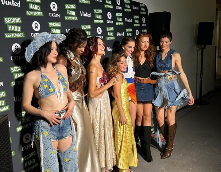 A group of people at a catwalk show