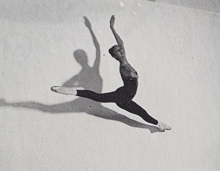 Julie Felix ballerina jumping in the air