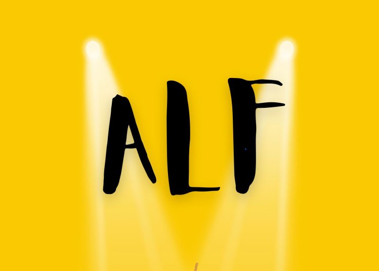 A illustrative image of an easel with a painting of a boat on it with the text "Alf" above it