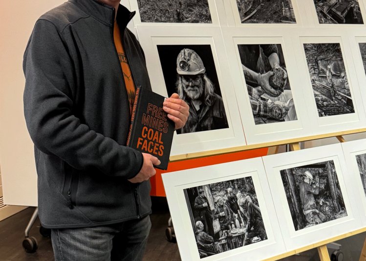 Nick with his book and prints at Norwich & District Photographic Society