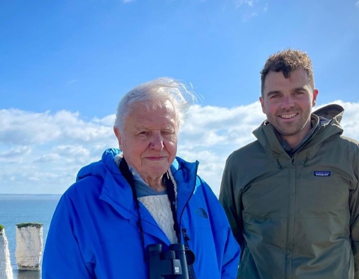 Same Stewart with Sir David Attenborough