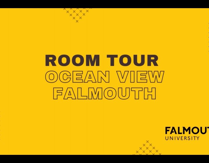 A title slide reads "Room Tour Ocean View Falmouth"