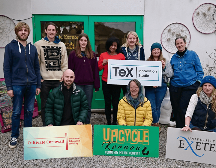 Team photo of graduate business TeX Innovation Studio.