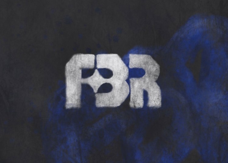 A blue background with FBR logo in the centre