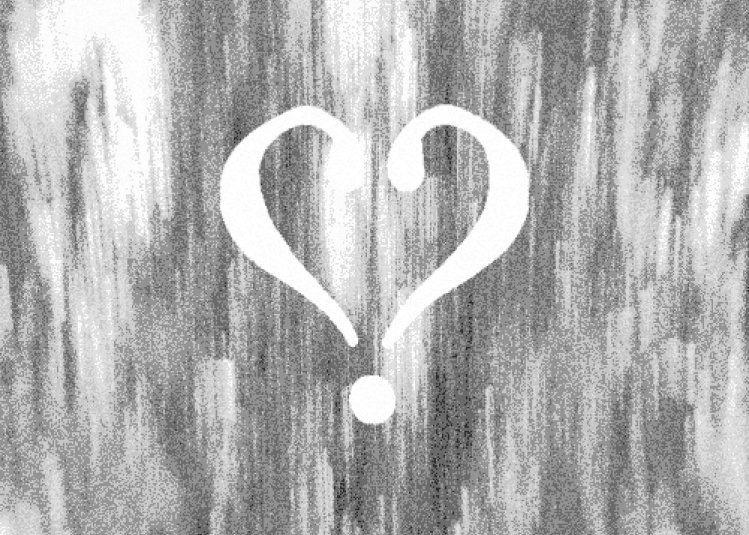 A grey illustrative image with an inverted question mark in the centre