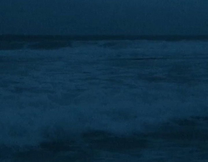 A dark image of waves with the text "Surveil" split across the top and bottom of the image